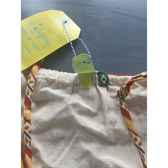 FARM RIO Regata Energies Floral Bandana Scarf Tank Top NWT Linen Blend Pineapple - Picture 6 of 9